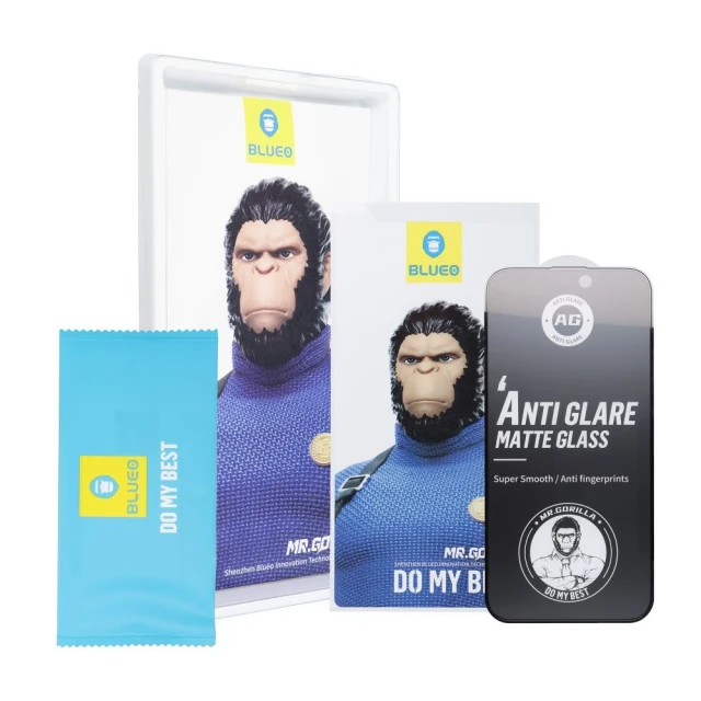 Захисне скло Blueo Mr. Monkey Glass 5D для iPhone 17 Pro Max Black (5903396411694)