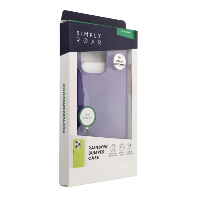 Чохол Roar Rainbow Bumper для iPhone 15 Pro Max Purple (5903396419713)