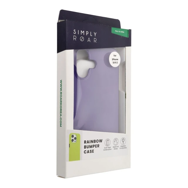 Чехол Roar Rainbow Bumper для iPhone 16 Purple (5903396419744)