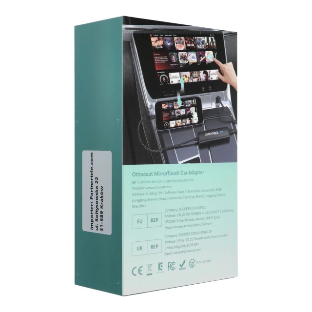 Автомобільний адаптер Ottocast Mirrortouch CA450-T Black (5903396421938)