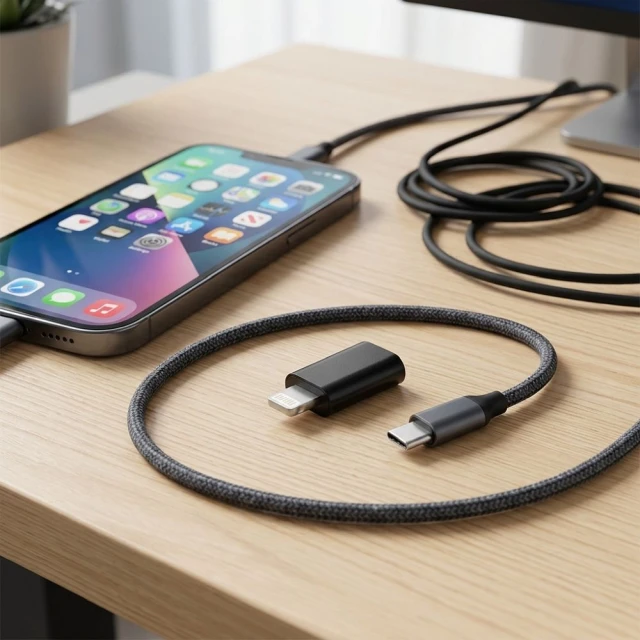 Перехідник Blue Star USB-C на Lightning Black (5903396431982)
