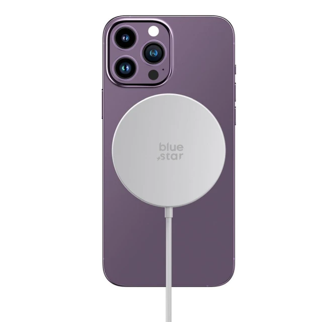 Бездротова зарядка Blue Star Charging Pad 15W White with MagSafe (5903396433597)