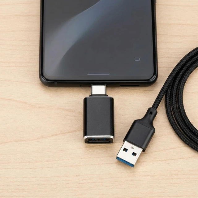 Перехідник Blue Star USB A 3.0 на USB C Black (5903396433771)