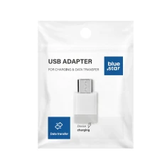 Адаптер Blue Star USB C to Micro USB White (5903396433818)