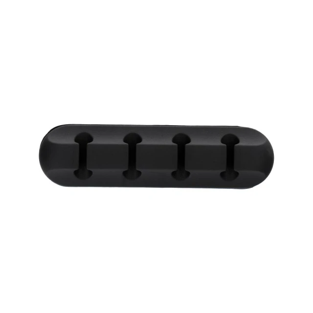 Органайзер силіконовий Blue Star PJ-OCZ23 на 4 кабелі Black (5903396433887)