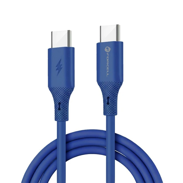 Кабель USB C до USB C Forcell F-Energy QC4.0 PD 5A 100W Silicone 1 м Navy (5903396435256)