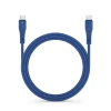 Кабель USB C до USB C Forcell F-Energy QC4.0 PD 5A 100W Silicone 1 м Navy (5903396435256)