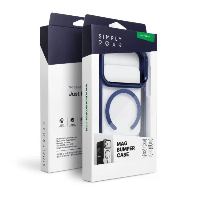 Чохол Roar Mag Bumper для iPhone 15 Pro Blue (5903396441097)