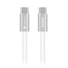 Кабель Forcell F-Energy USB-C to USB-C QC4.0 PD 5A 240W Cafule Flat 1.2m White (5903396446993)