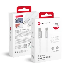Кабель Forcell F-Energy USB-C to USB-C QC4.0 PD 5A 240W Cafule Color 2m White (5903396447464)