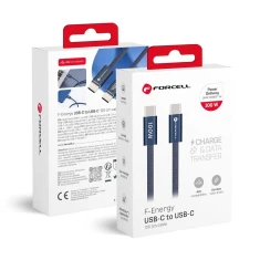 Кабель USB C к USB C Forcell F-Energy QC4.0 PD 5A 100W Cafule Color 1,2 м Navy (5903396450976)