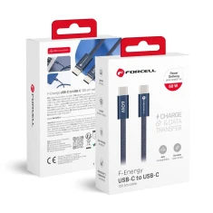 Кабель USB C к USB C Forcell F-Energy QC4.0 PD 3A 60W Cafule Color 1,2 м Navy (5903396450983)