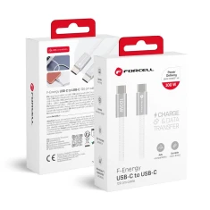 Кабель USB C к USB C Forcell F-Energy QC4.0 PD 3A 60W Cafule Color 1,2 м White (5903396450990)