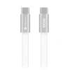 Кабель USB C to USB C Forcell F-Energy QC4.0 PD 5A 100W Cafule Flat 1.2m White (5903396451010)