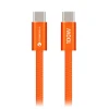 Кабель USB C to USB C Forcell F-Energy QC4.0 PD 5A 100W Cafule Flat 1.2m Orange (5903396451027)