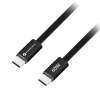 Кабель USB C to USB C Forcell F-Energy QC4.0 PD 3A 60W Cafule Flat 1.2m Black (5903396451058)