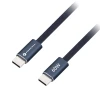 Кабель USB C to USB C Forcell F-Energy QC4.0 PD 3A 60W Cafule Flat 1.2m Navy (5903396451065)