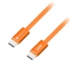 Кабель USB C to USB C Forcell F-Energy QC4.0 PD 3A 60W Cafule Flat 1.2m Orange (5903396451072)