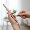 Кабель USB C to USB C Forcell F-Energy QC4.0 PD 3A 60W Cafule Flat 1.2m Orange (5903396451072)