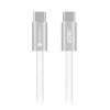 Кабель USB C to USB C Forcell F-Energy QC4.0 PD 3A 60W Cafule Flat 1.2m White (5903396451089)