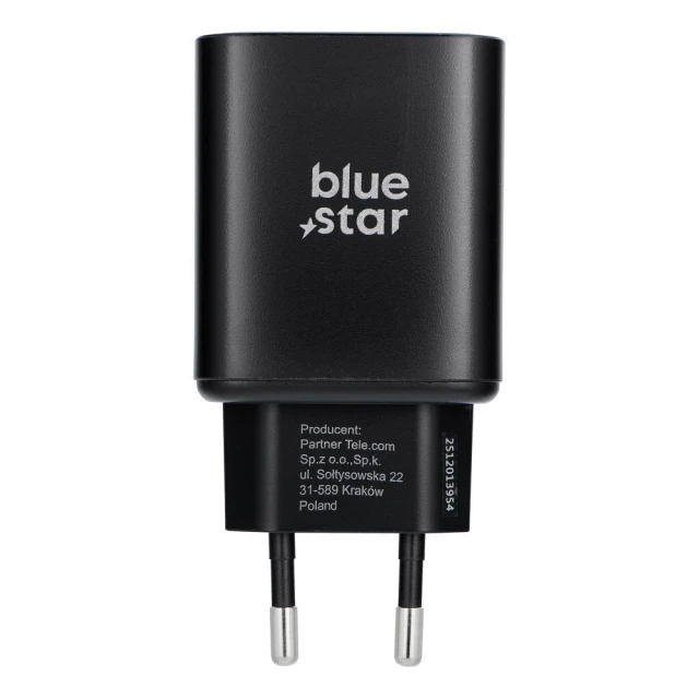 Зарядний пристрій Blue Star USB C AVS для iPhone 18 Pro Max | 18 Pro | 17 SFC2.0 3A 60W Black (5903396452949)