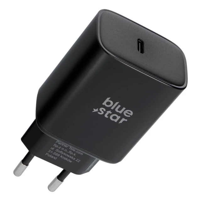 Зарядний пристрій Blue Star USB C AVS для iPhone 18 Pro Max | 18 Pro | 17 SFC2.0 3A 60W Black (5903396452949)