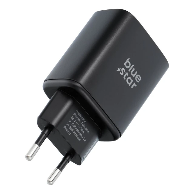 Зарядний пристрій Blue Star USB C AVS для iPhone 18 Pro Max | 18 Pro | 17 SFC2.0 3A 60W Black (5903396452949)