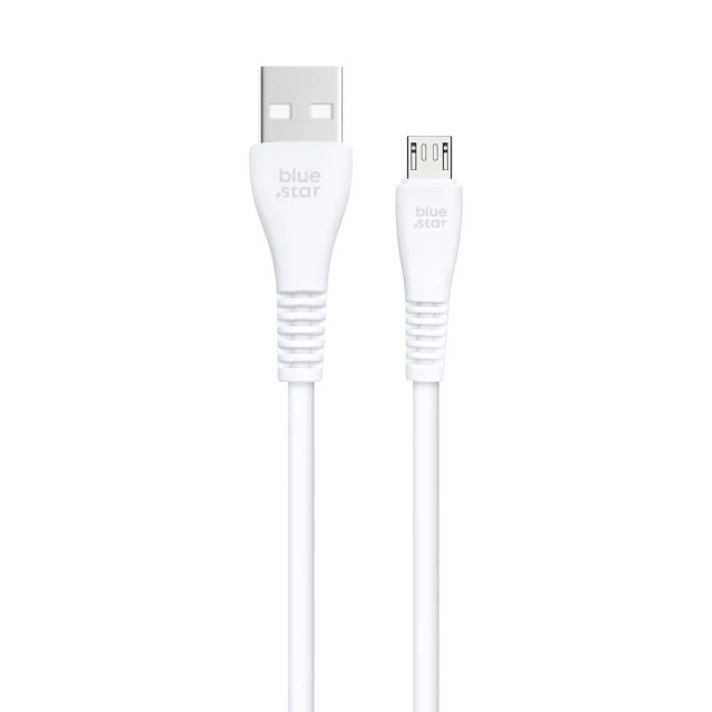 Кабель Blue Star USB-A to Micro USB 1m White (5903396460128)