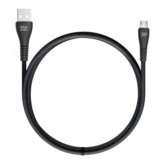 Кабель Blue Star USB A до Micro USB 2A 12W 1 м Black (5903396460135)
