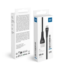 Кабель Blue Star USB A до Micro USB 2A 12W 1 м Black (5903396460135)