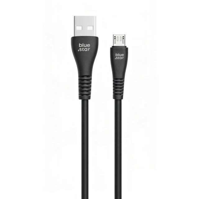 Кабель Blue Star USB A до Micro USB 2A 12W 1 м Black (5903396460135)