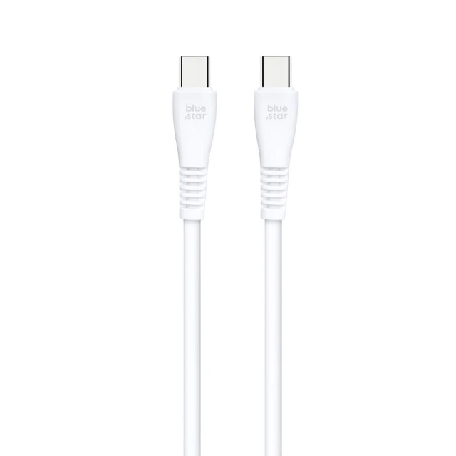Кабель USB-C to USB-C Blue Star 3A 60W QC4.0 1 м White (5903396460166)
