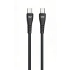 Кабель Blue Star USB-C to USB-C 3A 60W QC4.0 1m Black (5903396460173)