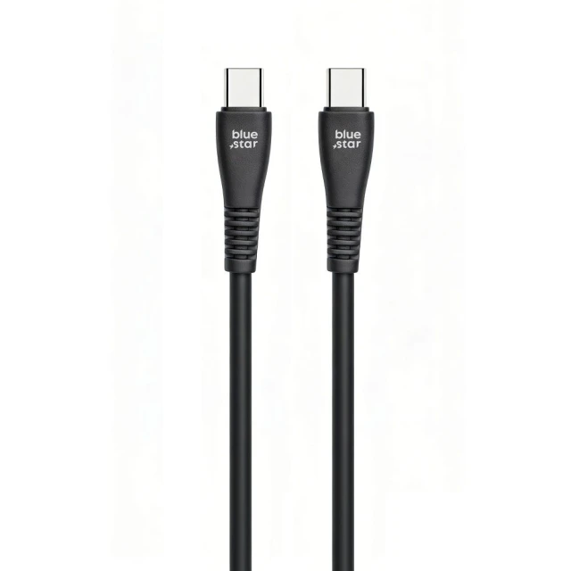 Кабель Blue Star USB-C to USB-C 3A 60W QC4.0 1m Black (5903396460173)