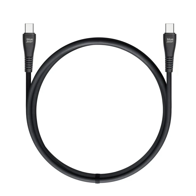 Кабель Blue Star USB-C to USB-C 3A 60W QC4.0 1m Black (5903396460173)