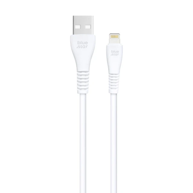 Кабель Blue Star USB A to Lightning 2A 12W 1м White (5903396460180)