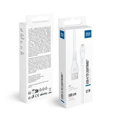 Кабель Blue Star USB A to Lightning 2A 12W 1м White (5903396460180)