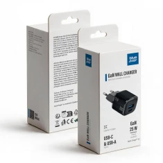Зарядний пристрій Blue Star Nano GaN USB C + USB A QC4.0 PD 3A 25W Black (5903396460227)