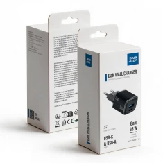 Мережевий зарядний пристрій Blue Star Nano GaN USB C + USB A QC4.0 PD 3A 33W VT-332 Black (5903396460234)