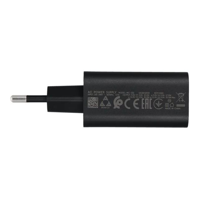 Зарядний пристрій Motorola MC332 USB A 33W Black (5903396461323)