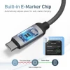 Кабель X-One FlowLink Running LED USB Type-C to Type-C 100W 1,2m Black (5903396467790)