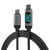 Кабель X-One FlowLink Running LED USB Type-C to Type-C 100W 1,2m Black (5903396467790)