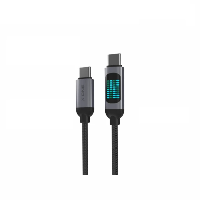 Кабель X-One FlowLink Running LED USB Type-C to Type-C 100W 1,2m Black (5903396467790)