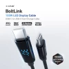 Кабель X-One BoltLink LED Display USB Type-C to Type-C 100W 1.5m Black (5903396469091)