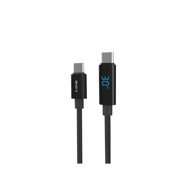 Кабель X-One BoltLink LED Display USB Type-C to Type-C 100W 1.5m Black (5903396469091)