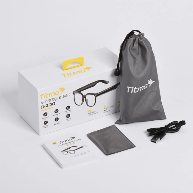Розумні окуляри Titmo G-200 з музикою та записом Black (5903396469404)