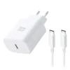 Мережевий зарядний пристрій Blue Star USB C QC4.0 PD 3A 35W + кабель USB C до USB C TFB-TC-35WPD White (5903396475658)