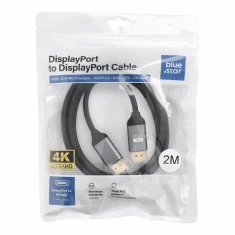 Кабель Blue Star Display Port to Display Port 1.4 4K 144Hz 2m Black (5903396475856)