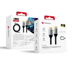 Кабель Forcell Display Port to Display Port 2.1 16K 60Hz/8K 120Hz/4K 240Hz 2m Black (5903396476730)