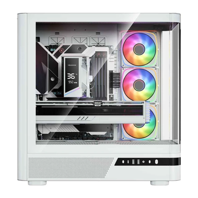 Корпус для ПК MODECOM Volcano AQ 100 ARGB Midi White (5903560982883)